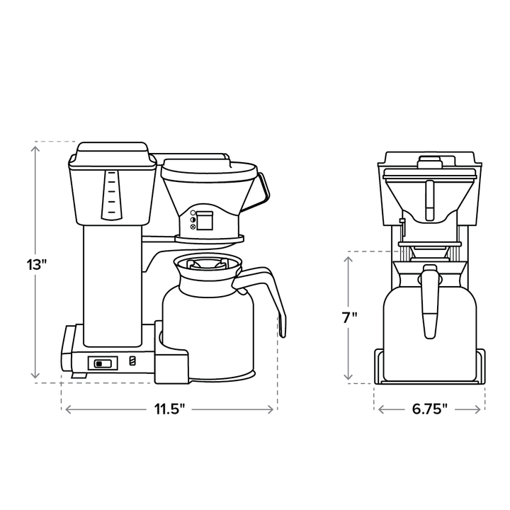 Technivorm Moccamaster KBTS Coffee Brewer - Polished Silver