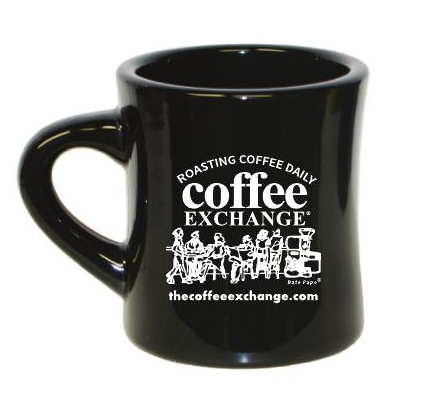 Coffee Exchange B&W Diner Mug